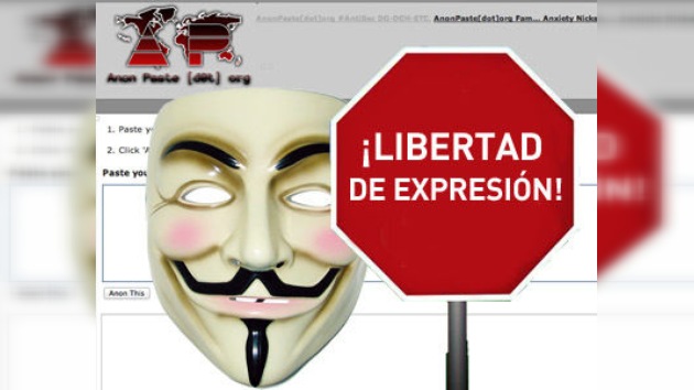Anonymous invita a su nueva web: 'Suban material sin temor a ser censurados'