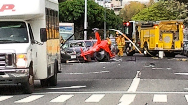 FOTOS: Un helicóptero se estrella en el centro de Honolulu