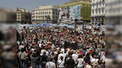 Indignados de España vuelven a pedir un "cambio de modelo ya"