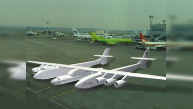 Primer avión de dos fuselajes servirá de plataforma de lanzamiento para cohetes espaciales