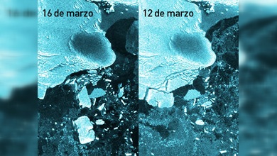 Un iceberg gigante se desprendió a causa del tsunami de Japón