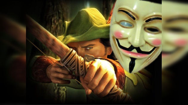 Anonymous se disfraza de Robin Hood