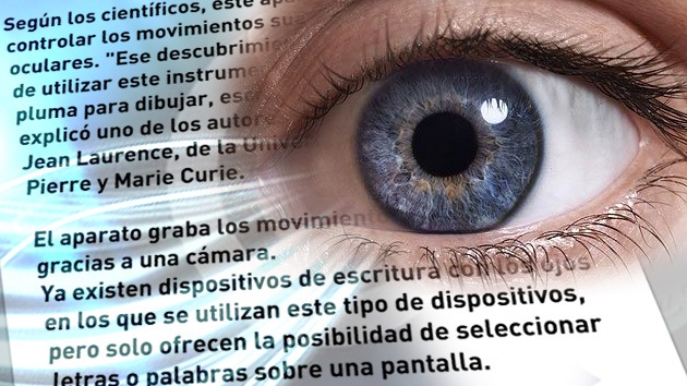 El globo ocular funcionará como pluma para personas con parálisis