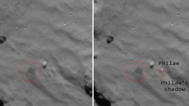 Publican primeras imágenes del aterrizaje final del Philae en Churiúmov-Guerasimenko