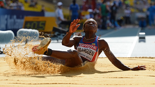 La colombiana Caterine Ibargüen consigue el oro en el Mundial de Atletismo en Moscú