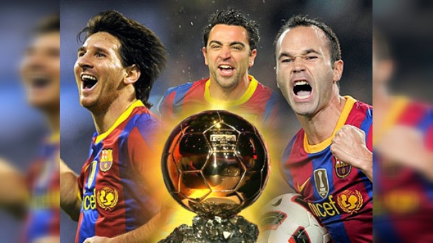 Messi, Iniesta y Xavi: finalistas al Balón de Oro 2010