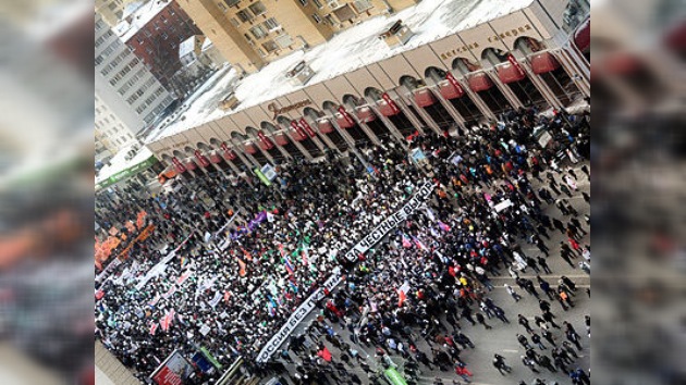 Moscú desafía el frío invernal con nuevas manifestaciones