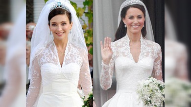¿Habrá copiado la duquesa de Cambridge el vestido de novia de la ahijada de Berlusconi?