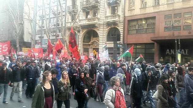 Argentina: Protestas frente a la embajada de Israel por los bombardeos en Gaza