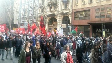 Argentina: Protestas frente a la embajada de Israel por los bombardeos en Gaza