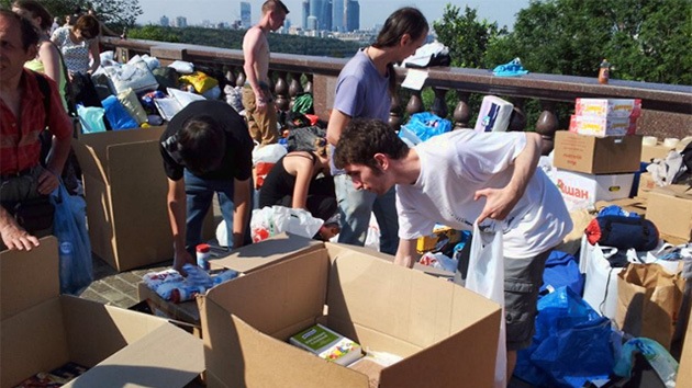 Voluntarios de toda Rusia hacen piña para ayudar a la región inundada de Krasnodar