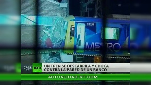 Un tren irrumpe en un banco de Australia sin malas intenciones