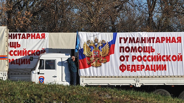 El cuarto convoy ruso con ayuda humanitaria llega a Donbass