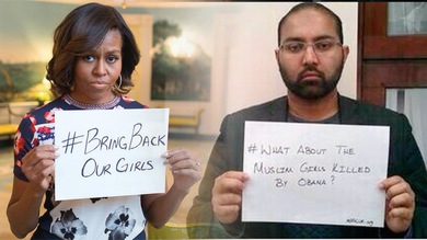 Internautas a Michelle Obama: "Su esposo ha matado a más niñas que Boko Haram"