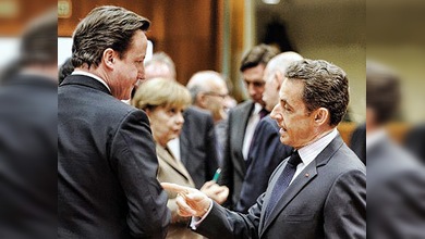 Crisis en la zona euro: Sarkozy le pide a Cameron que se calle