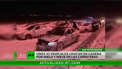 45 vehículos colisionaron en las cercanías de San Petersburgo