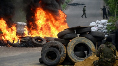 Tropas ucranianas empiezan un ataque con artillería en Slaviansk