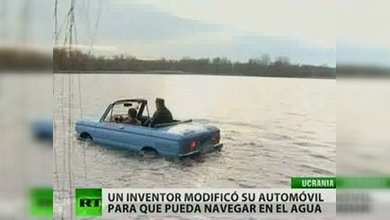 El legendario coche soviétio Zaporózhets, adaptado para la pesca