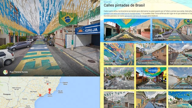 Video: Google invita a un paseo por las calles pintadas de Brasil en vísperas del Mundial