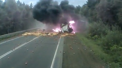 VIDEO: un accidente 'chocante' en Rusia