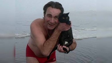 Como gato en el agua ¡helada!