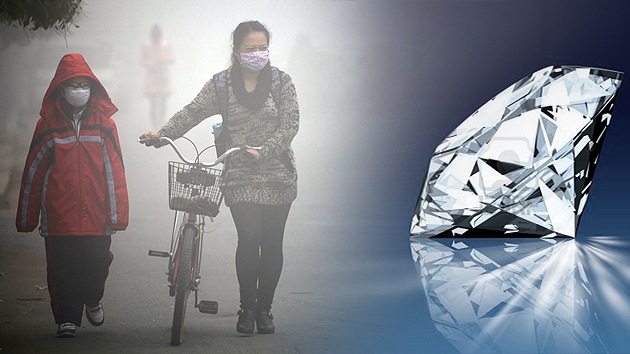 ¿Diamantes de humo?: China convertirá su contaminación tóxica en piedras preciosas