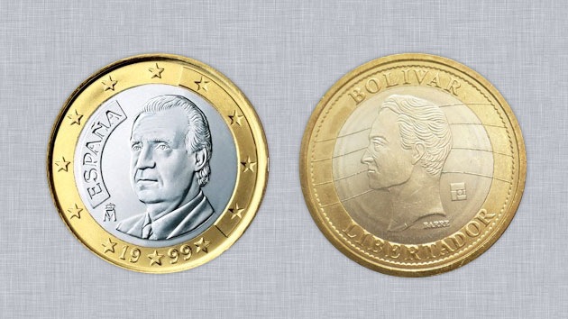 El bolívar fuerte, la moneda venezolana que suplanta al euro en España