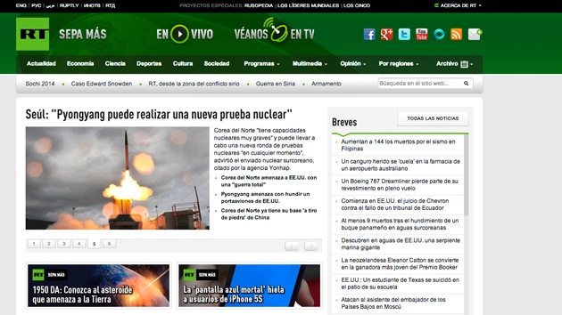 Problemas de acceso a algunos artículos de RT en español