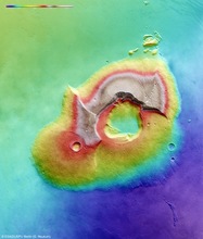La belleza del volcán de Marte