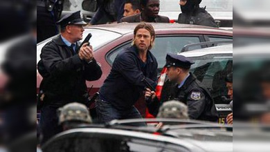 El equipo de Brad Pitt la arma en Hungría: le confiscan fusiles cargados en pleno rodaje