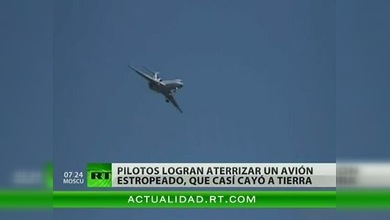 Un video de un milagroso aterrizaje de un avión averiado ruso aparece en Internet