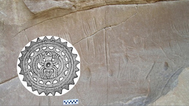 Descubren un enigmático grabado con arañas en un oasis del Alto Egipto