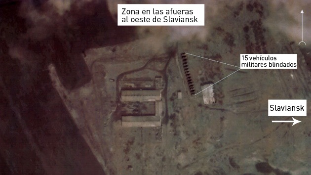 Fotos por satélite: Ucrania concentra gran cantidad de tanques y soldados en el este