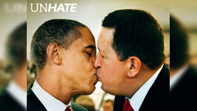 Chávez se carcajea de su 'piquito' con Obama