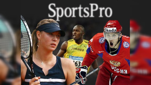 Los rusos Sharápova y Ovechkin entre los deportistas de mayor valor comercial