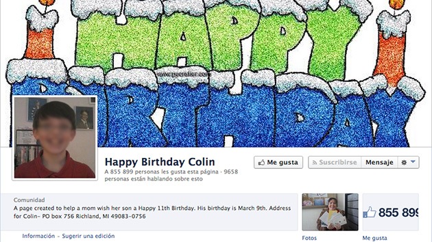 Facebook cumple el deseo de un niño 'sin amigos' y le consigue más de 800.000