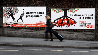Iniciativa nacionalista contra la inmigración amenaza con aislar a Suiza de la UE