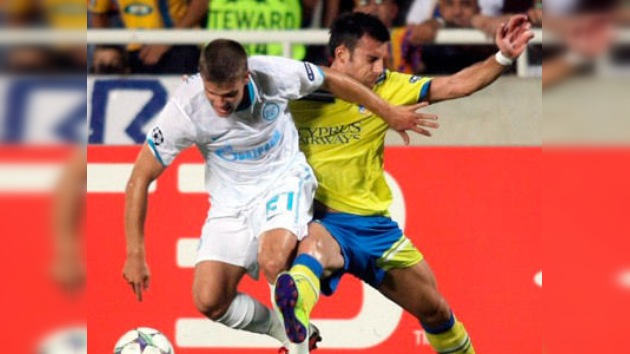 El Zenit se deja tres puntos ante el Apoel, que gana su primer partido en Champions