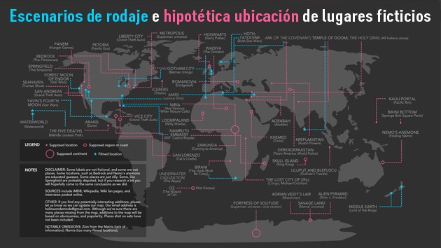 ¿Dónde viven los Simpson o Bob Esponja? Un mapa lo desvela