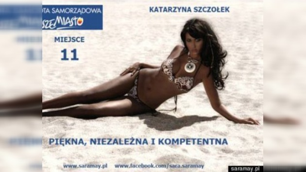 Fotos en bikini en los carteles electorales en Polonia