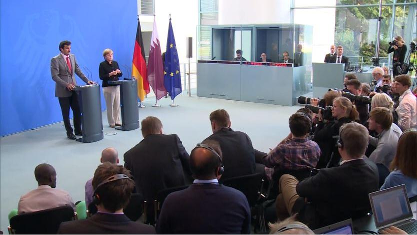 Besuch bei Merkel: Emir von Katar bestreitet ISIS-Finanzierung