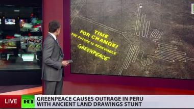 Greenpeace-Aktivisten entweihen indigenes Heiligtum in Peru