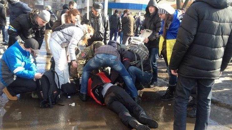 Explosion bei Gedenkmarsch in Charkow
