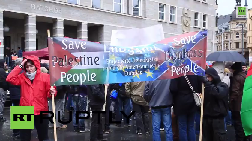 EnDgAmE-Demo - Hunderte gegen den US-Einfluss und für die Ost-Ukraine auf der Straße