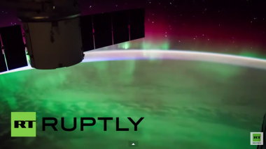 Wunderschöne Aurora australis - Spektakuläre Sicht auf Polarlichter durch ISS-Aufnahmen
