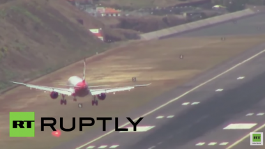 Portugal: Horrorlandung bei Sturm am Madeira Flughafen