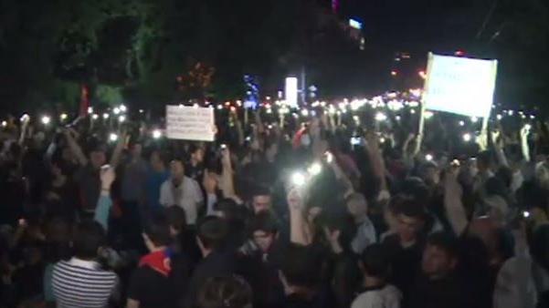 „Elektromaidan“-Proteste in Armenien über Nacht fortgesetzt - Drohnenvideo