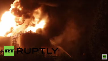 Ukraine: Explosionen und anschließender Großbrand in Treibstofflager – Mehrere Menschen sterben