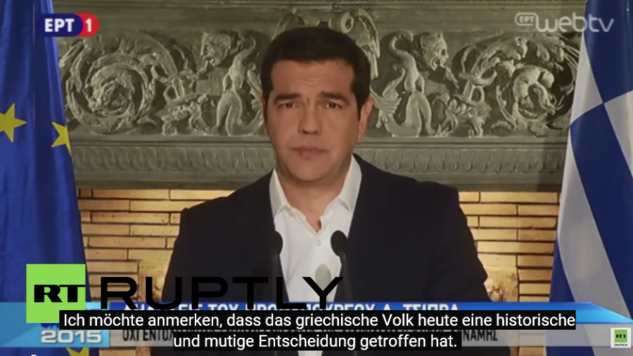Tsipras begrüßt „historische Entscheidung" der griechischen Bürger