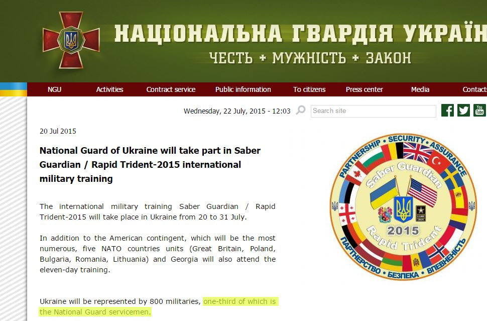 NATO-Manöver Rapid Trident 2015 in der Ukraine: Bundeswehr trainiert mit ukrainischen Neo-Nazi-Bataillonen